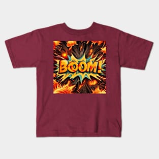 Hellfire Bend - 'Boom!' Amid Fiery Explosions Tee Kids T-Shirt